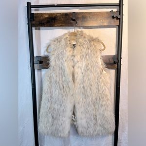 Rachel Zoe faux fur vest.